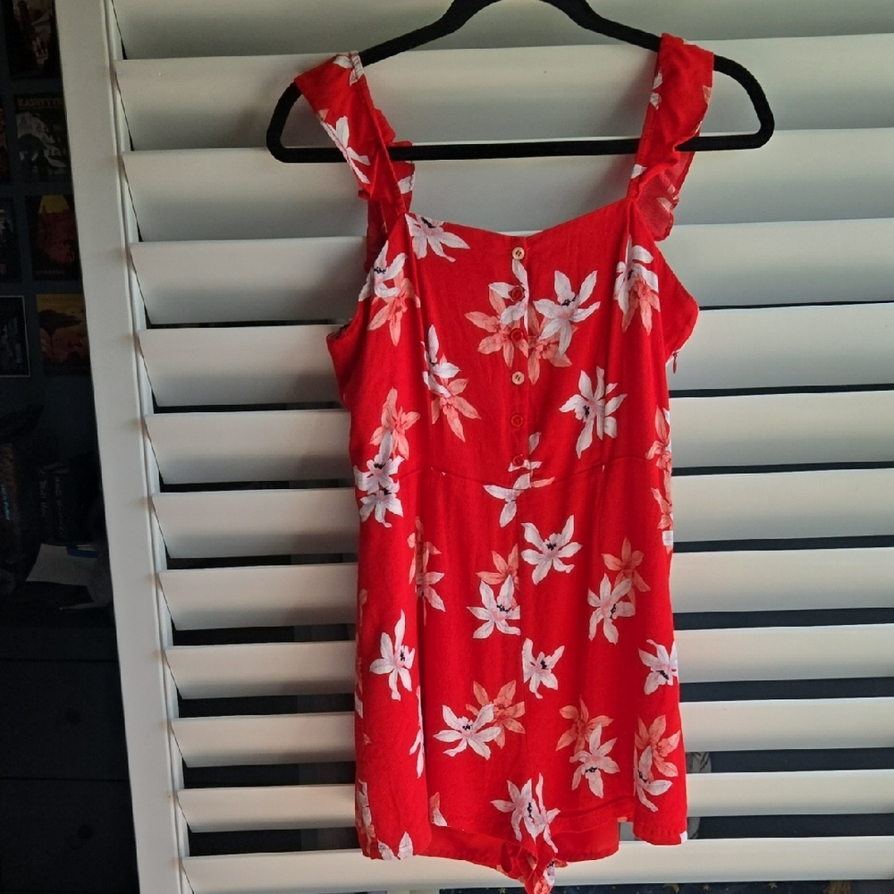 BB Dakota Scarlet Button-Up Romper